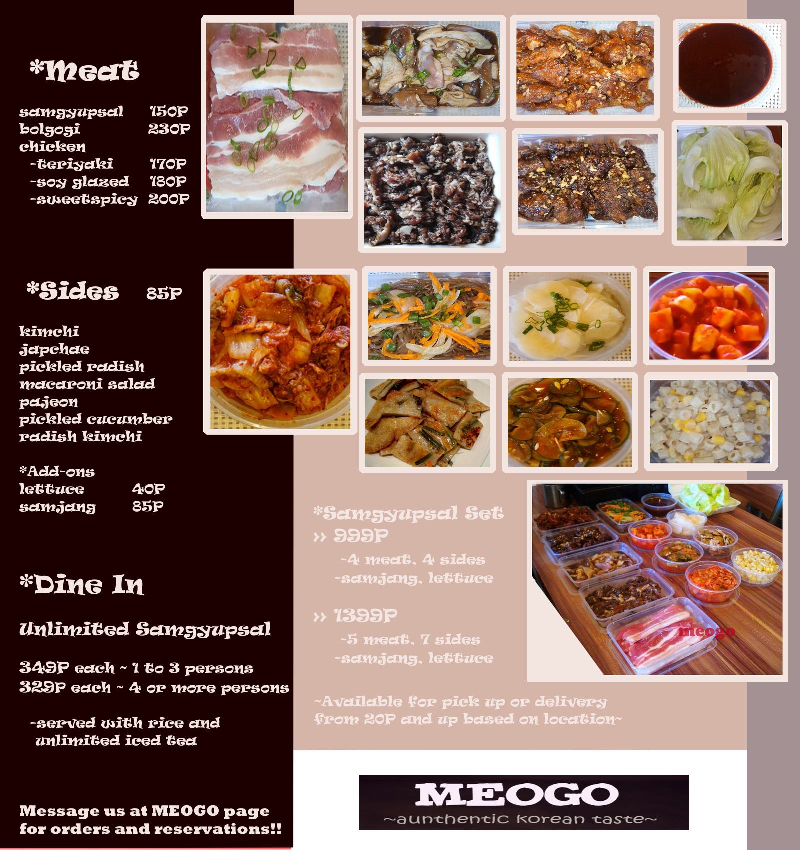 meogo menu