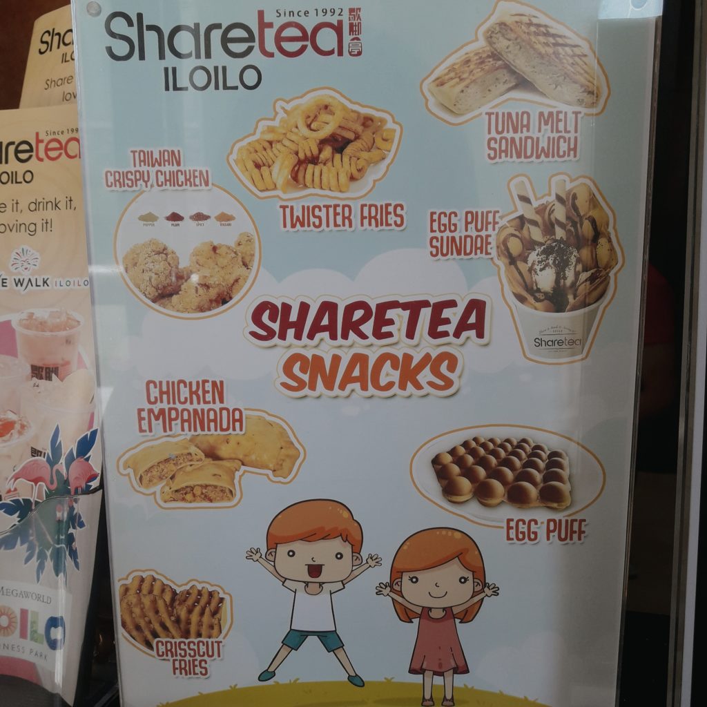 snacks menu