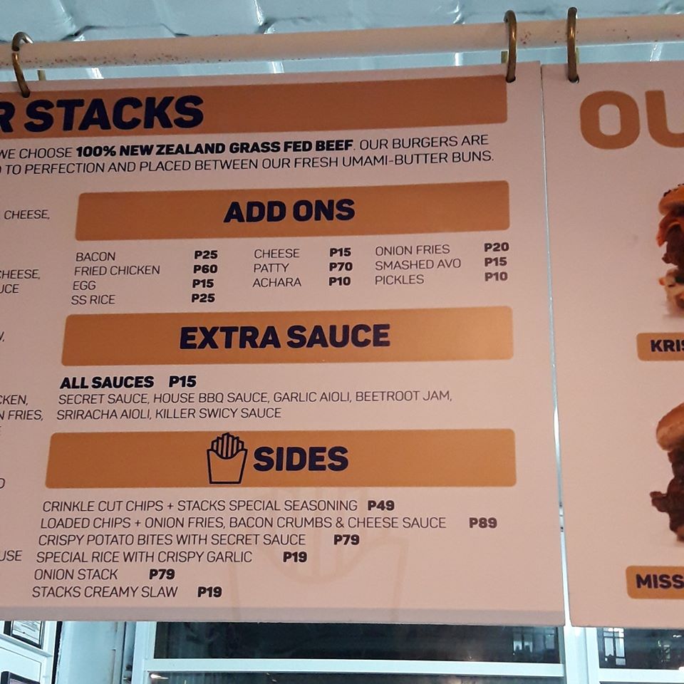 stacks menu