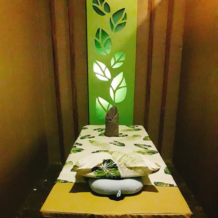 leaf healing spa massage area