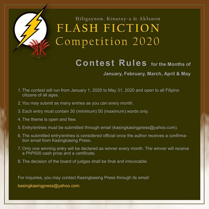 FLASH FICTION Competition 2020 Mechanics
