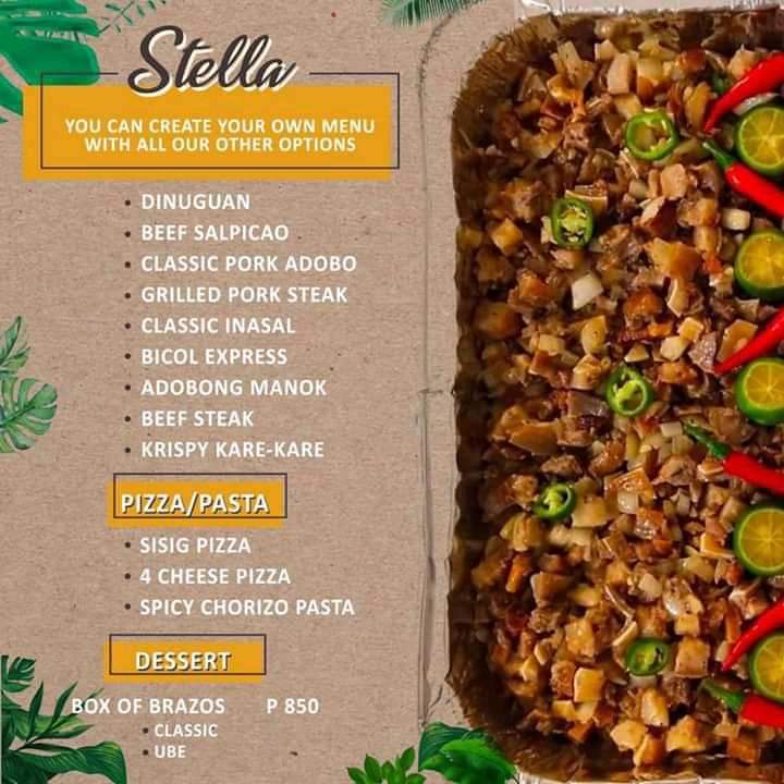 Stella menu