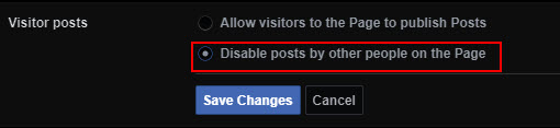 disable visitor