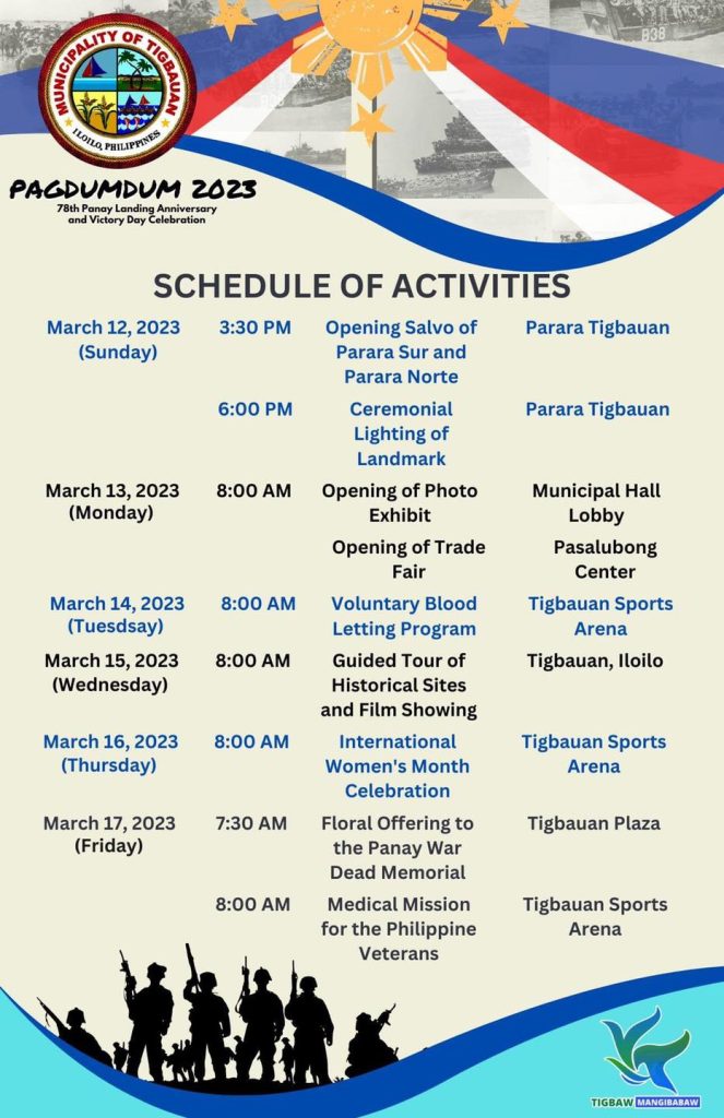 liberation of panay Schedule of Activities 1