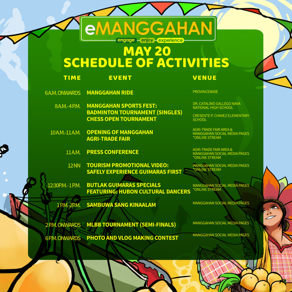 manggahan 2021 schedule day 1