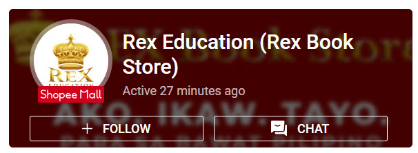 rex bookstore shopee