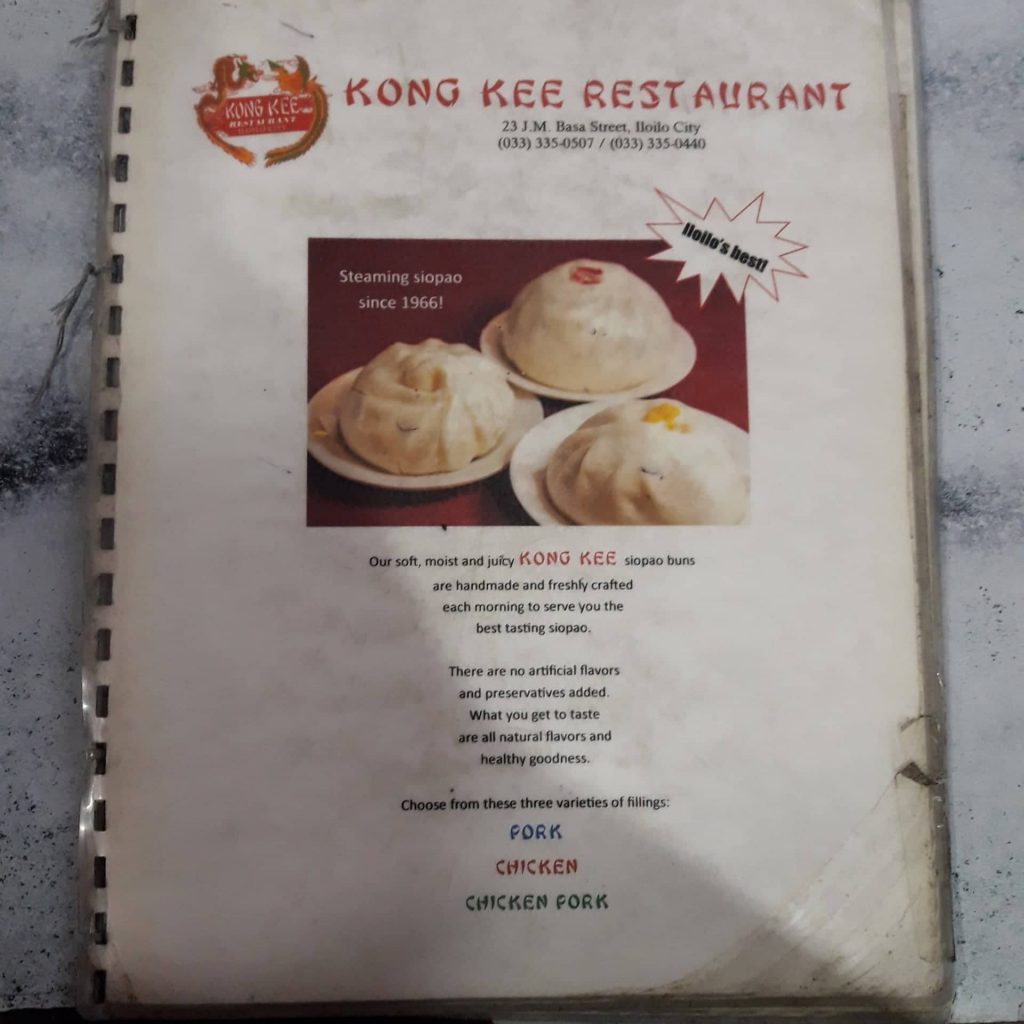 kong kee menu