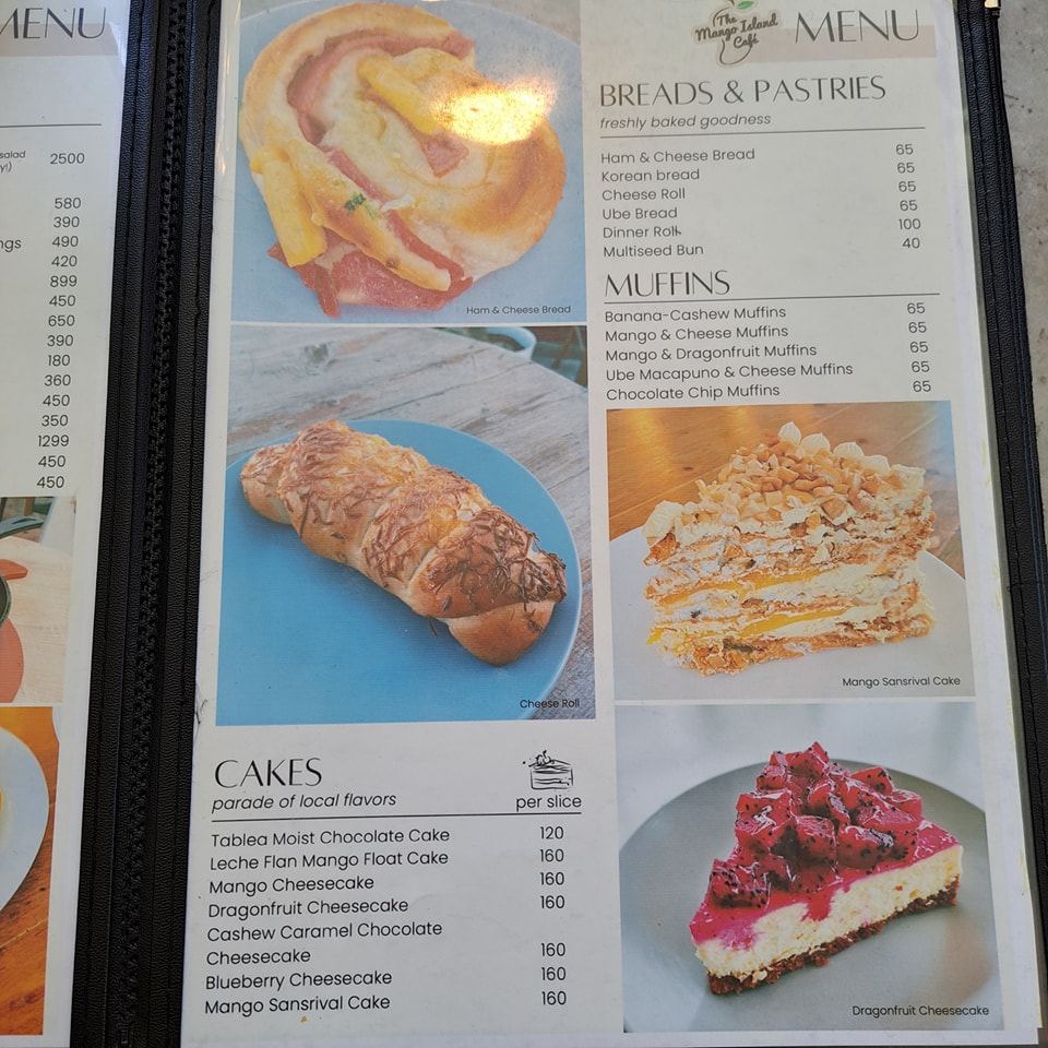 The Mango Island Cafe menu cakes