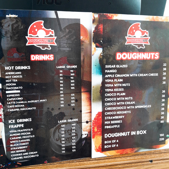 doughnutilo menu