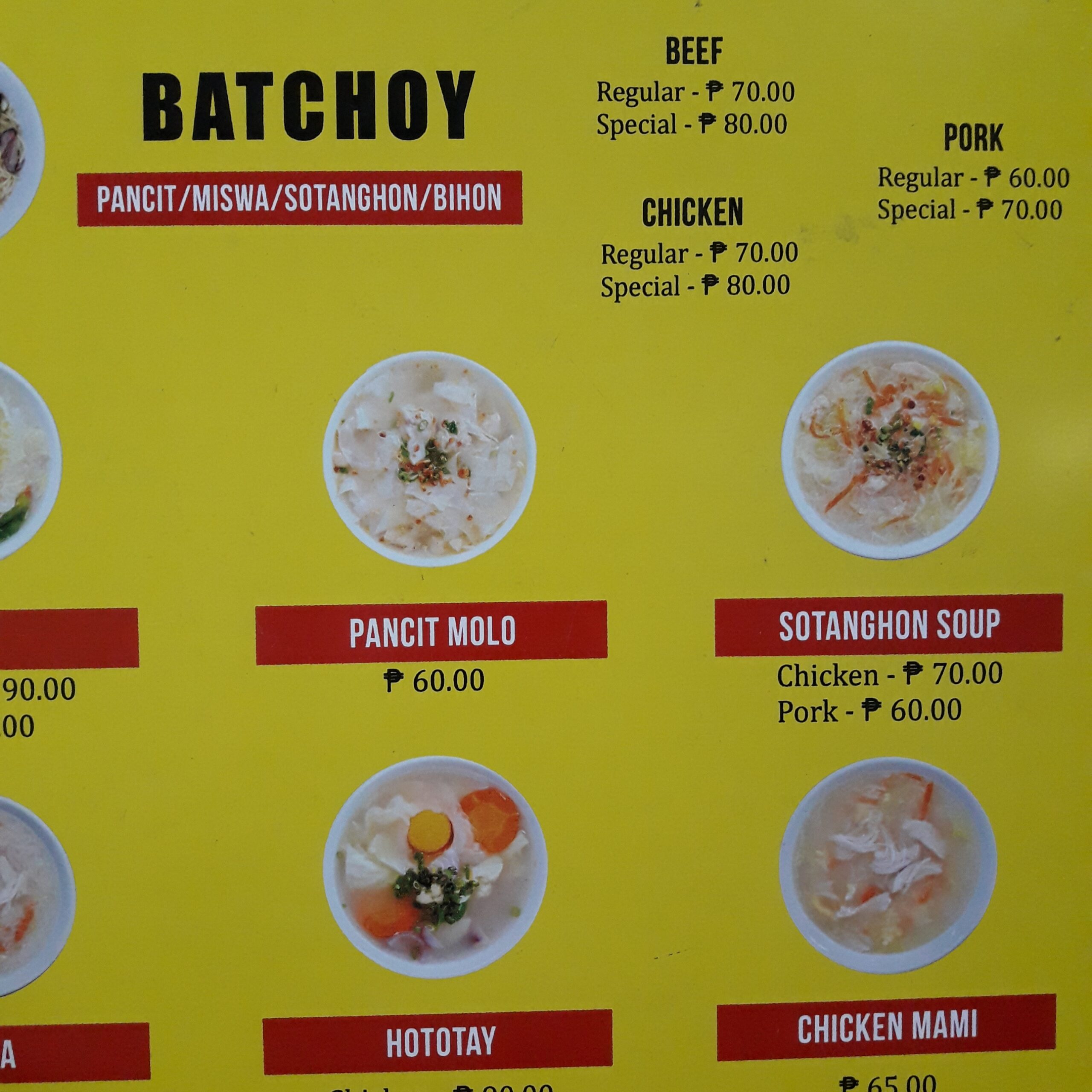 Wewins menu batchoy