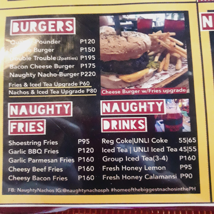naughtynachos menu