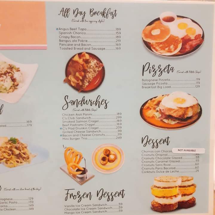 c's by l'fisher menu