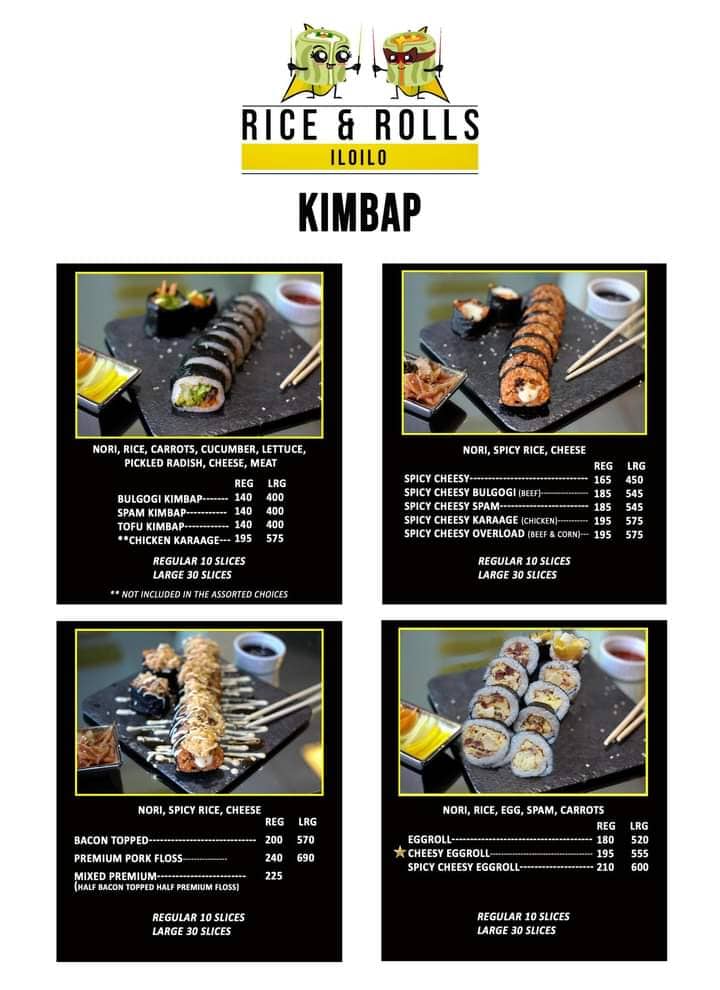 rice and rolls kimbap