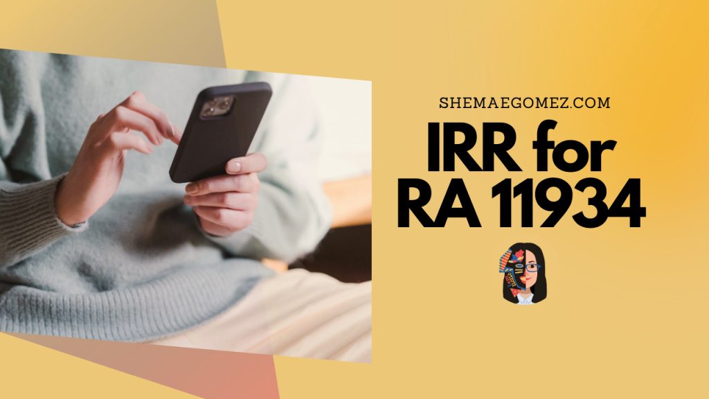 IRR for RA 11934