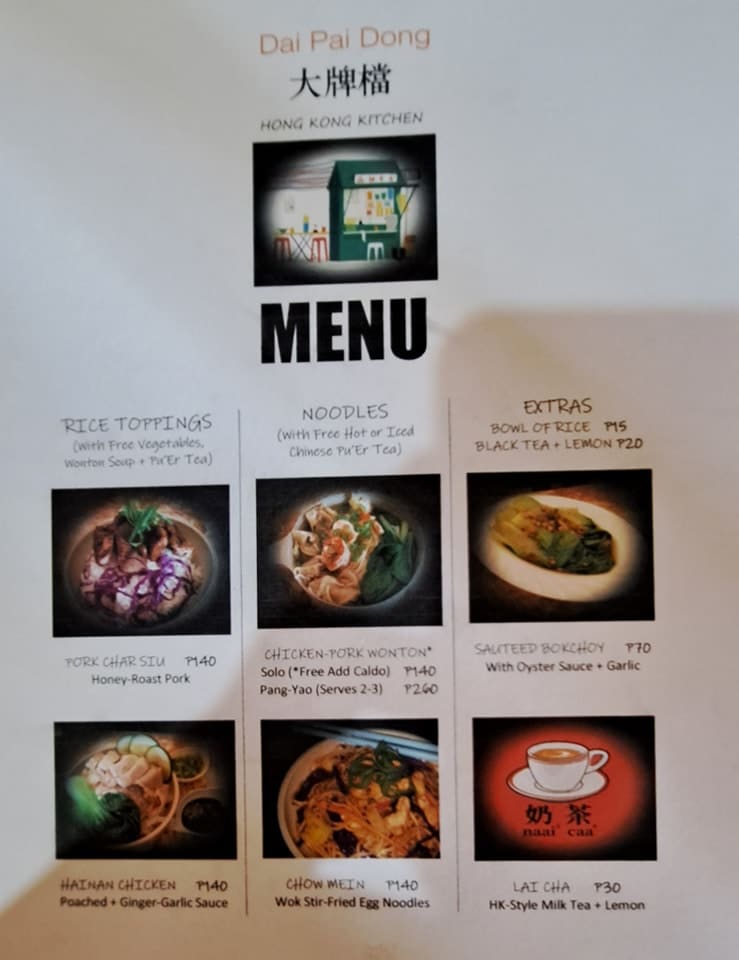 dai pai dong menu