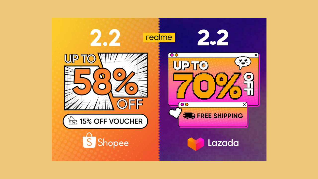 realme to Offer Exciting Deals on 2.2 Shopee and Lazada Sale