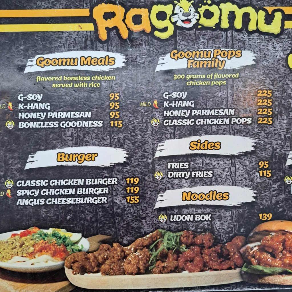 ragoomu menu