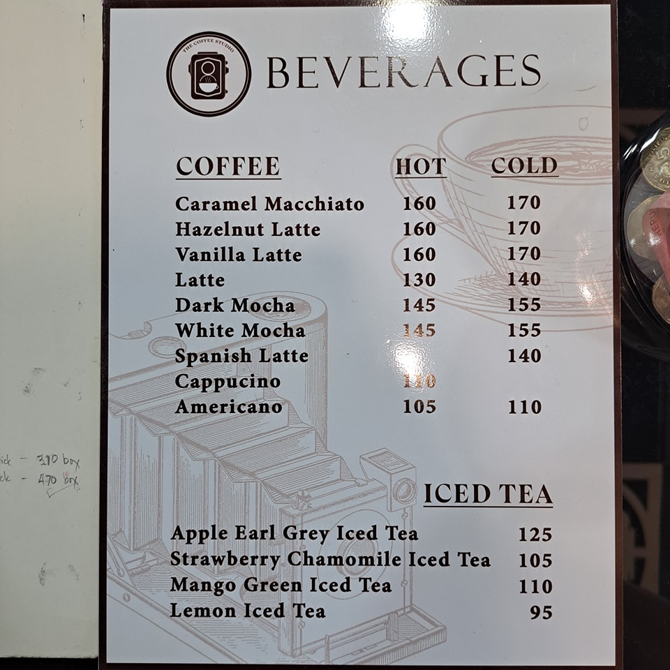 the coffee studio menu 1