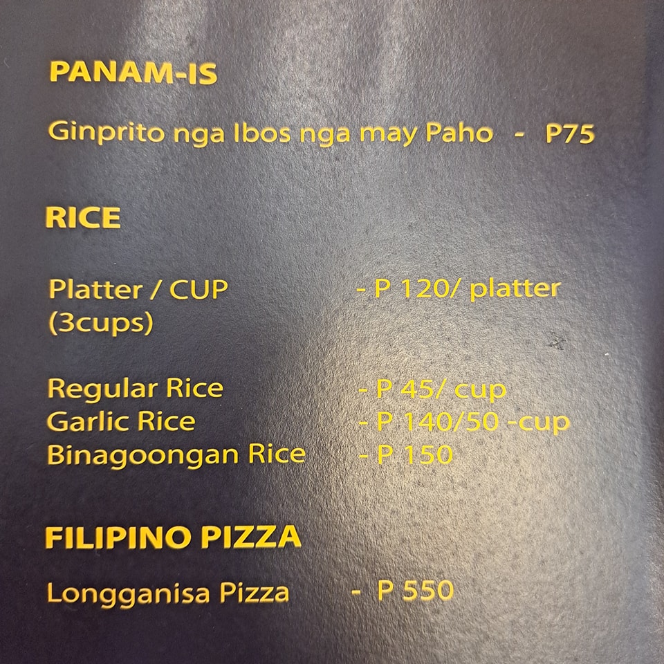 pepe menu