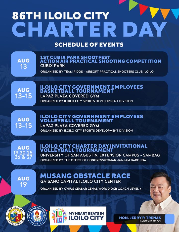 86th Iloilo City Charter Day Calendar of Events 1
