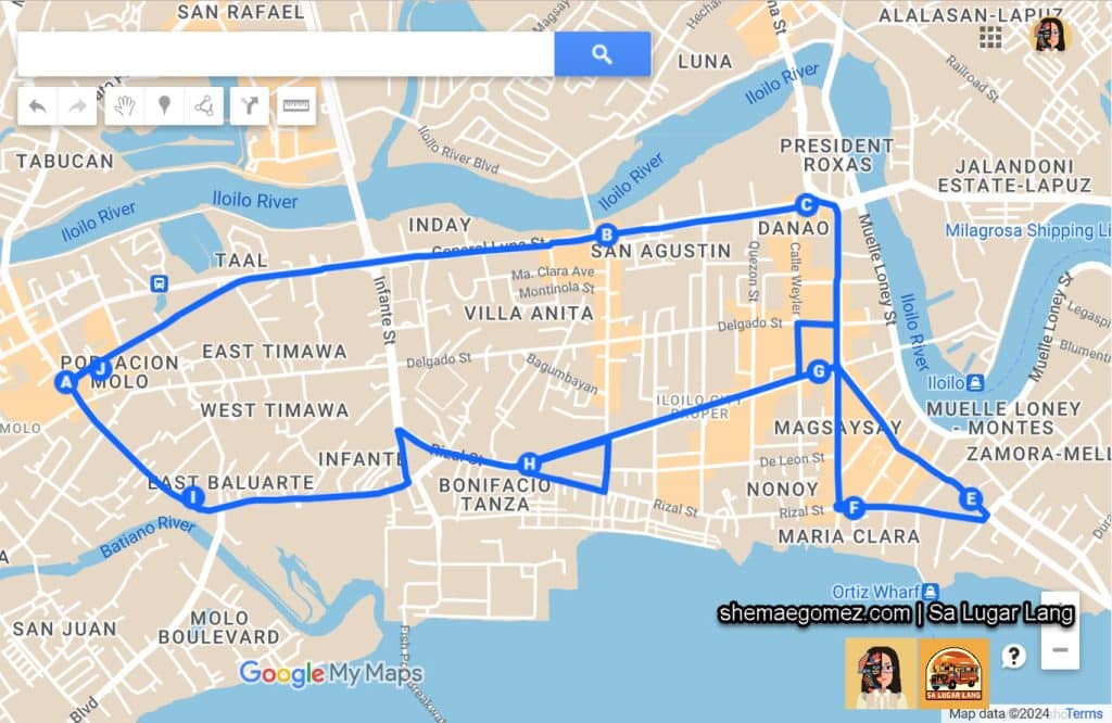 Route # 15B (DERECHO) Molo – Iloilo City Proper via Baluarte Loop Jeepney Route