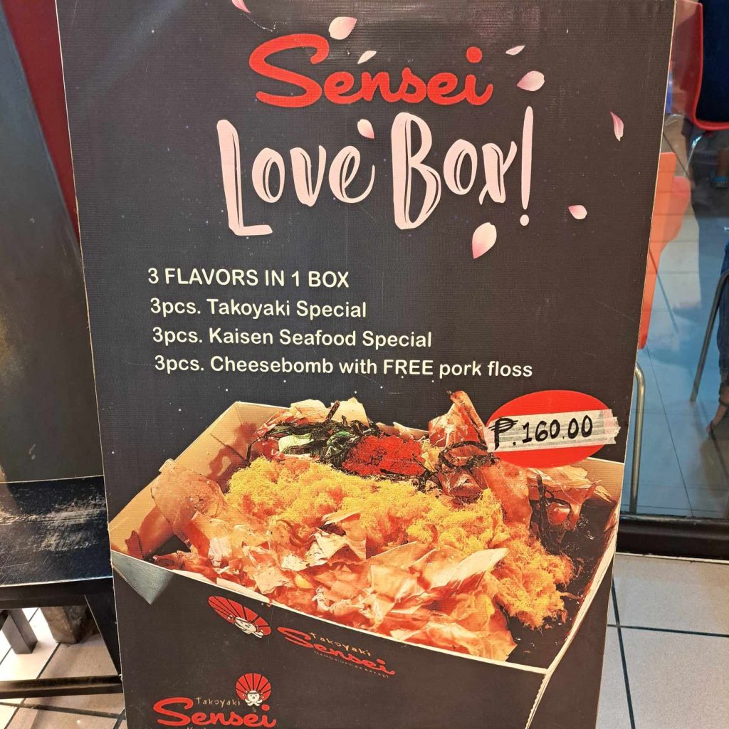 Takoyaki Sensei Menu Love Box