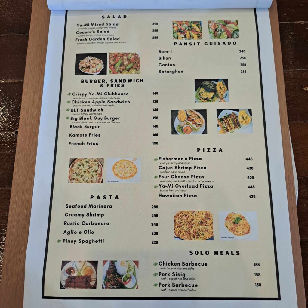 Ya-Mi Menu