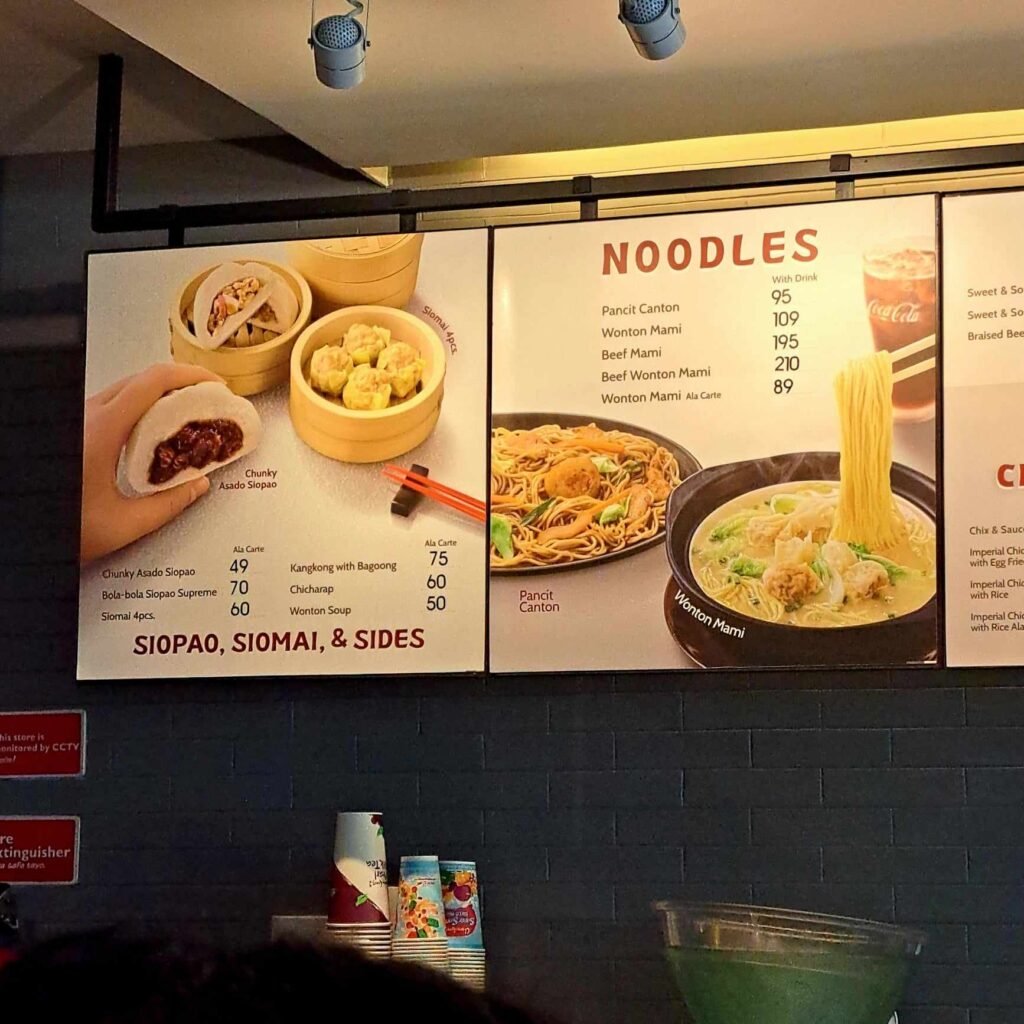 Chowking Menu