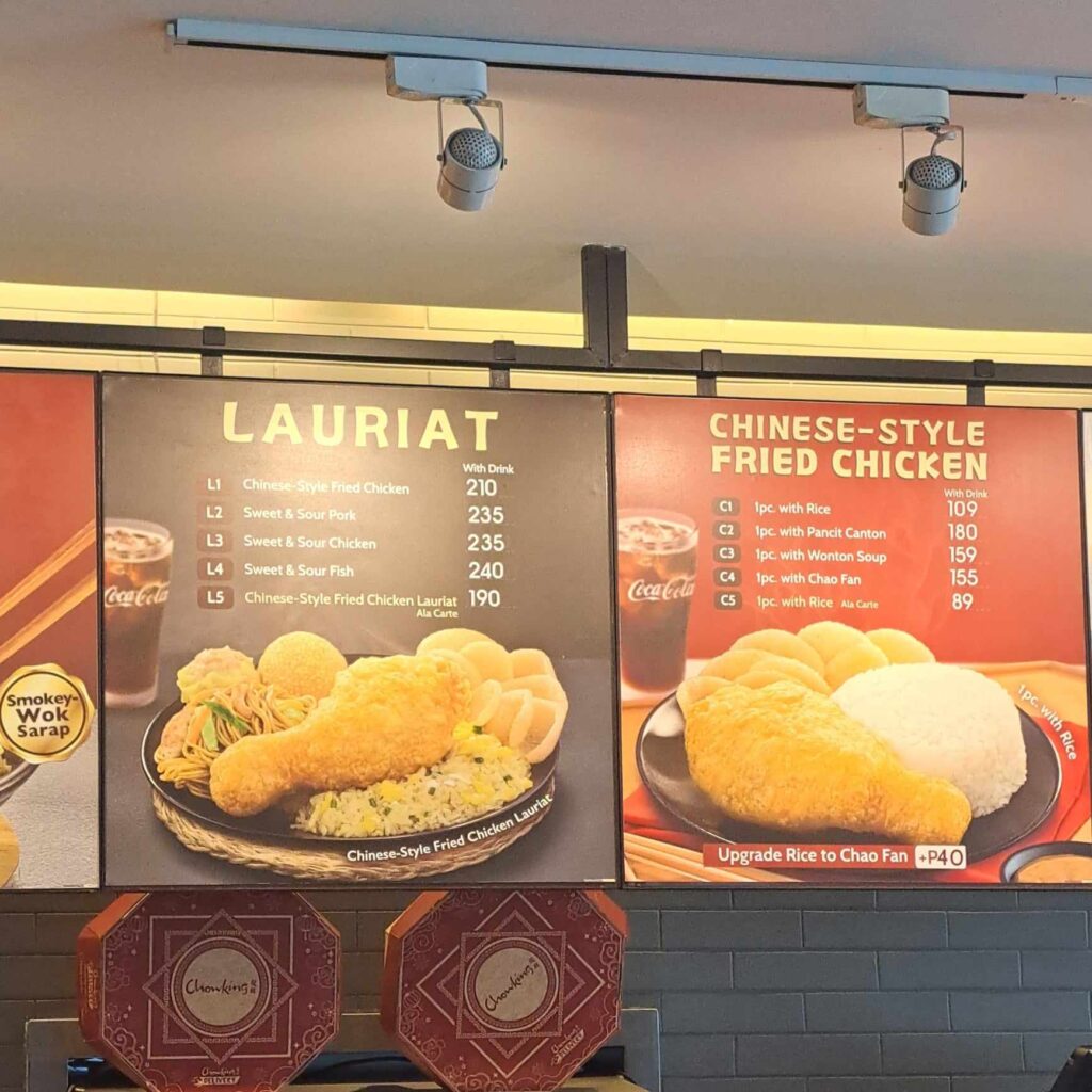 Chowking Menu