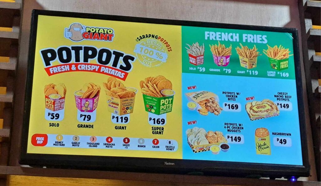 Potato Giant Menu