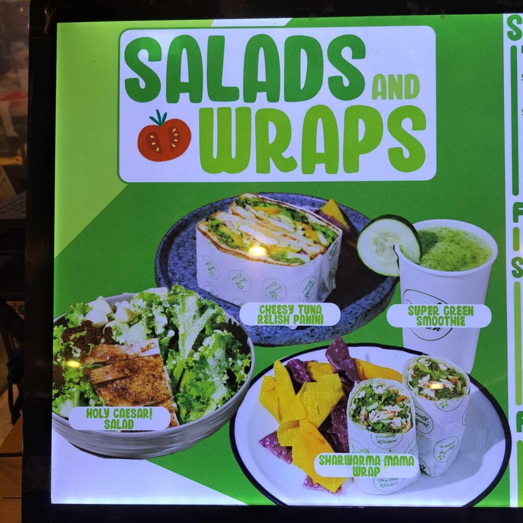 Salads and Wraps Menu 1