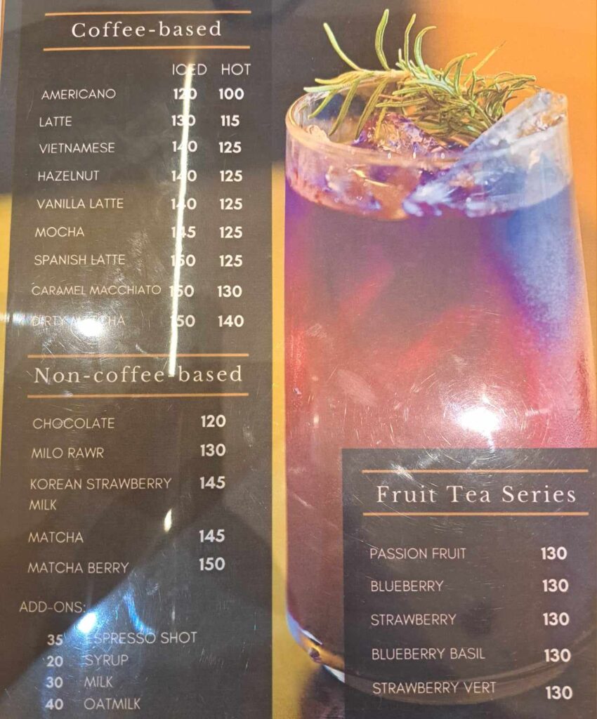 cafegasm menu