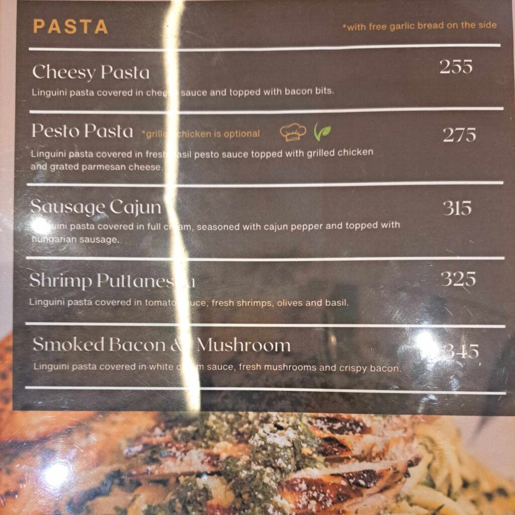 cafegasm menu