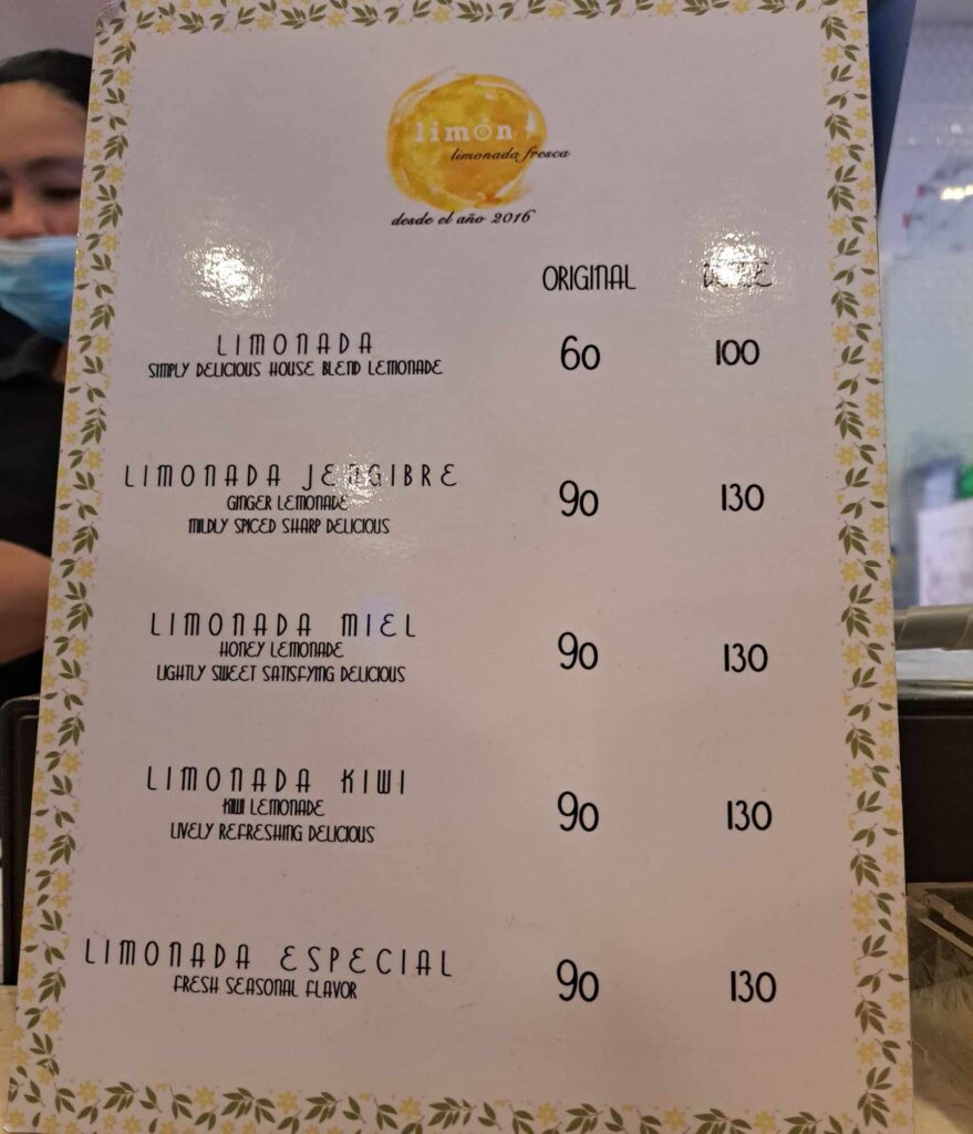 limon menu