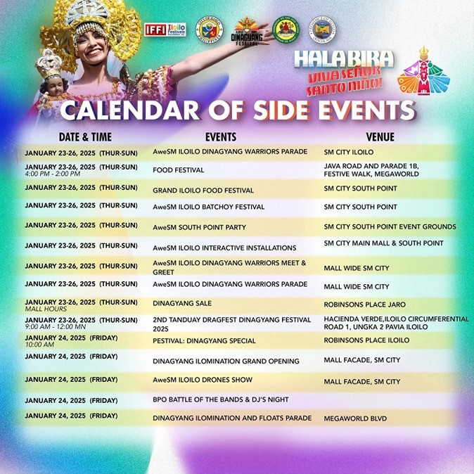 Dinagyang Festival 2025 Side Events Schedule of Activities 10