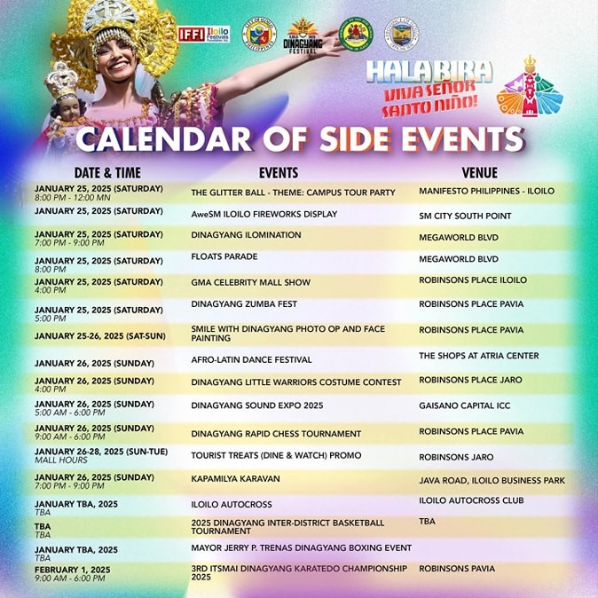 Dinagyang Festival 2025 Side Events Schedule of Activities 6