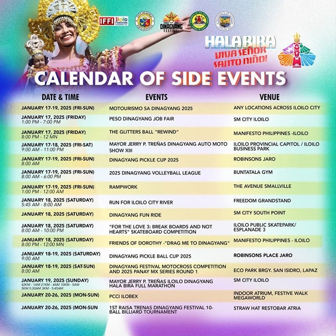 Dinagyang Festival 2025 Side Events Schedule of Activities 8