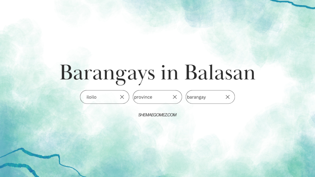 List of Barangays in Balasan