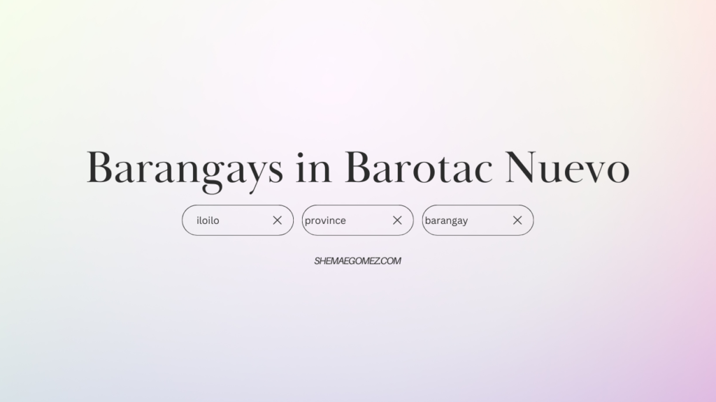 List of Barangays in Barotac Nuevo